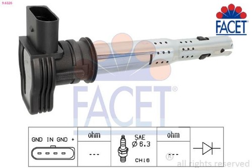 Facet 6326 zündspule - facet, 9.6326