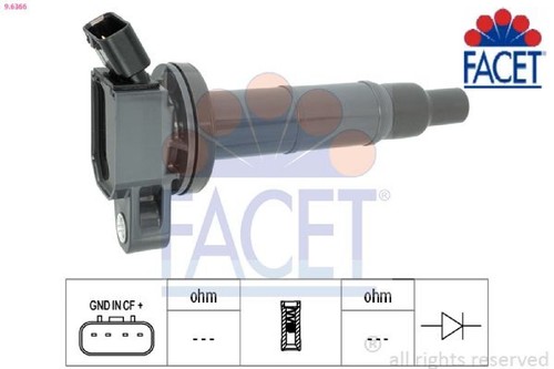 Facet 6366 zündspule - facet, 9.6366